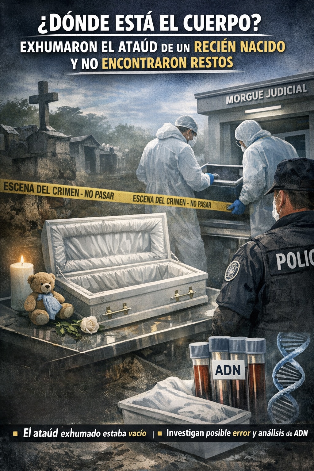 ⚖️ ¿DÓNDE ESTÁ EL CUERPO? EXHUMARON EL ATAÚD DE UN RECIÉN NACIDO Y NO ENCONTRARON RESTOS