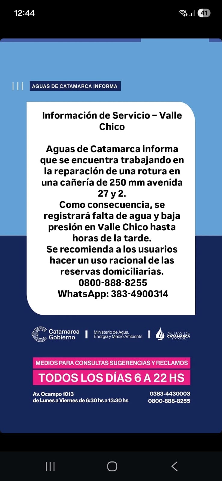 🚨 Atención vecinos de Valle Chico