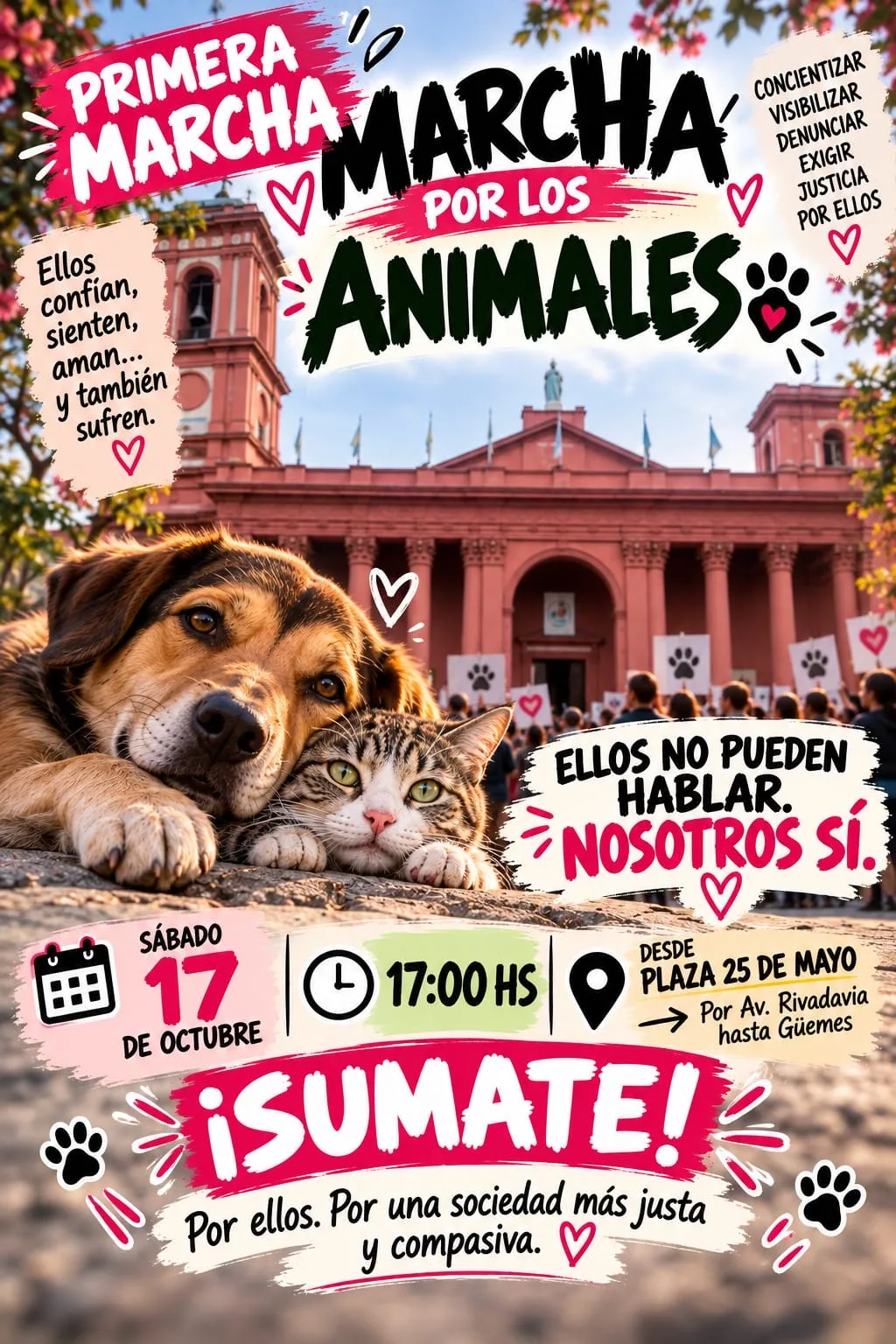 🐾📢 CATAMARCA: CONVOCAN A LA PRIMERA MARCHA POR LOS ANIMALES